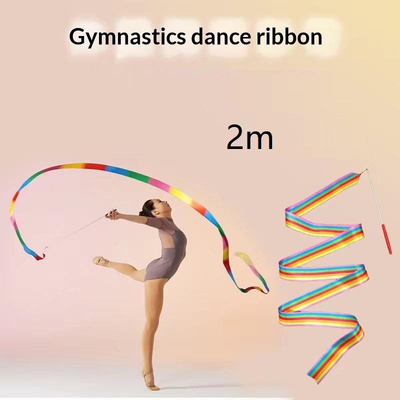 Balance Beam Outdoor - カラフルな芸術体操リボンとスティック、屋外スポーツ玩具、子供用ダンス小道具、子供への理想的な贈り物
