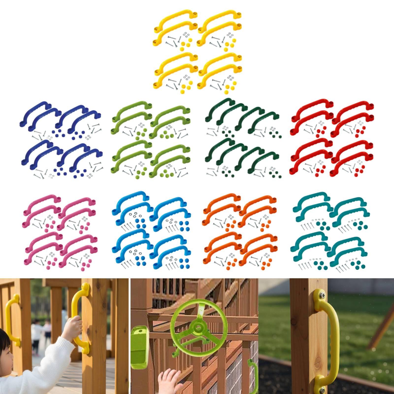 Kids Outdoor Treehouse - クライミングフレーム用グラブハンドル 耐候性 滑り止め 子供用遊具 裏庭ツリーハウスプレイセット
