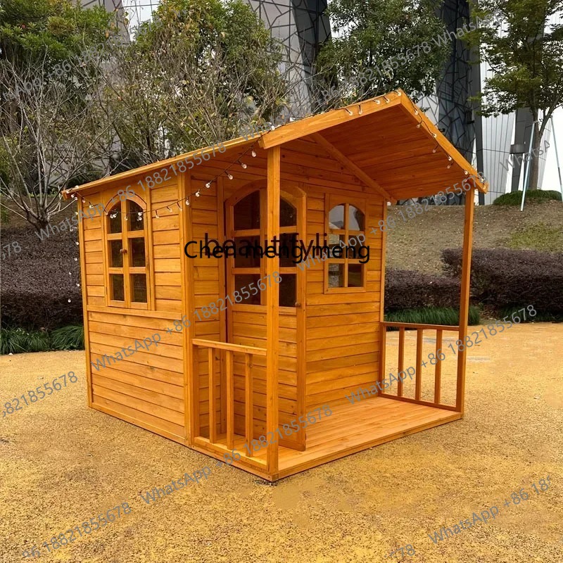 Kids Outdoor Treehouse - 木製キッズプレイハウス 大型屋外キャッスルテント 組み立て式ツリーハウスキャビン ゲームルーム キャンプ用エンターテイメントおもちゃハウス