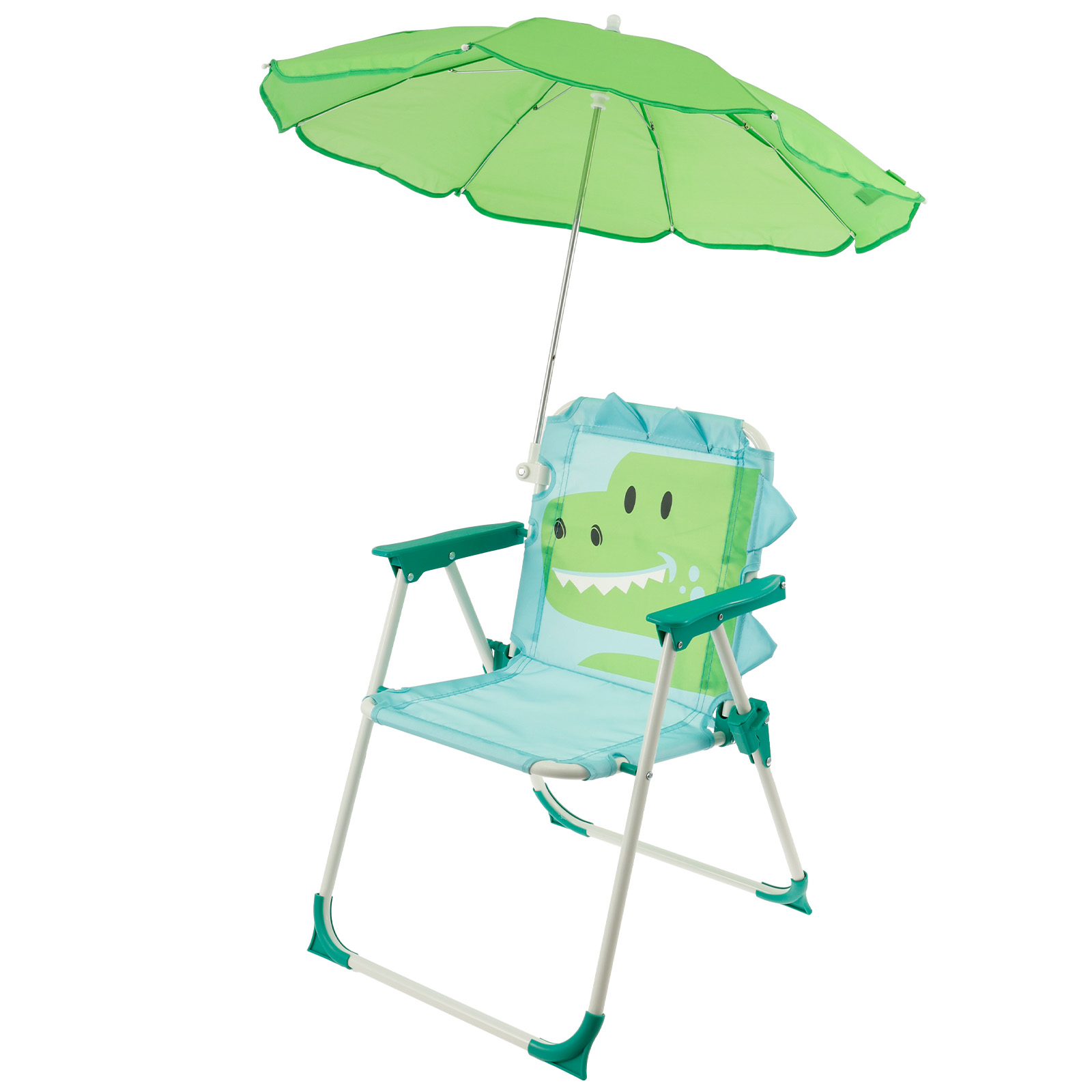 Kids Outdoor Lounger Chair - 子供用折りたたみビーチチェア、日傘付き、屋外軽量旅行ピクニック子供用キャンプチェア、耐風性ビーチラウンジャー