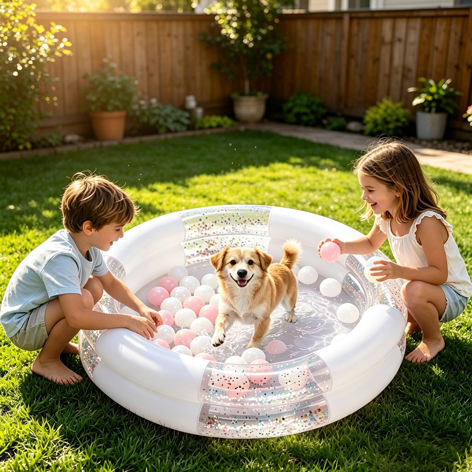 Kids Outdoor Garden Toys - 子供用プール、裏庭用小型空気注入式サマープール、水遊びおもちゃ、ミニプール、庭用、屋内屋外水遊び用