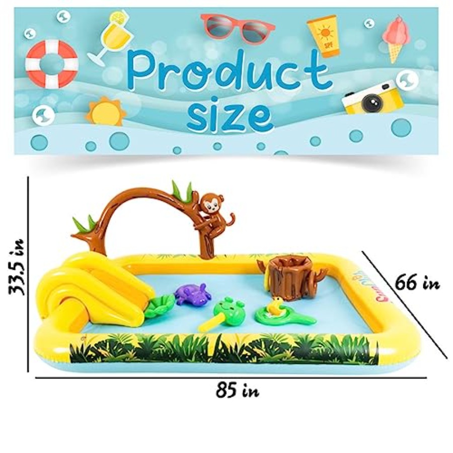 屋外用インフレータブルジャングルアニマルプレイセンター（裏庭 - Kids Outdoor Garden のレビューと価格