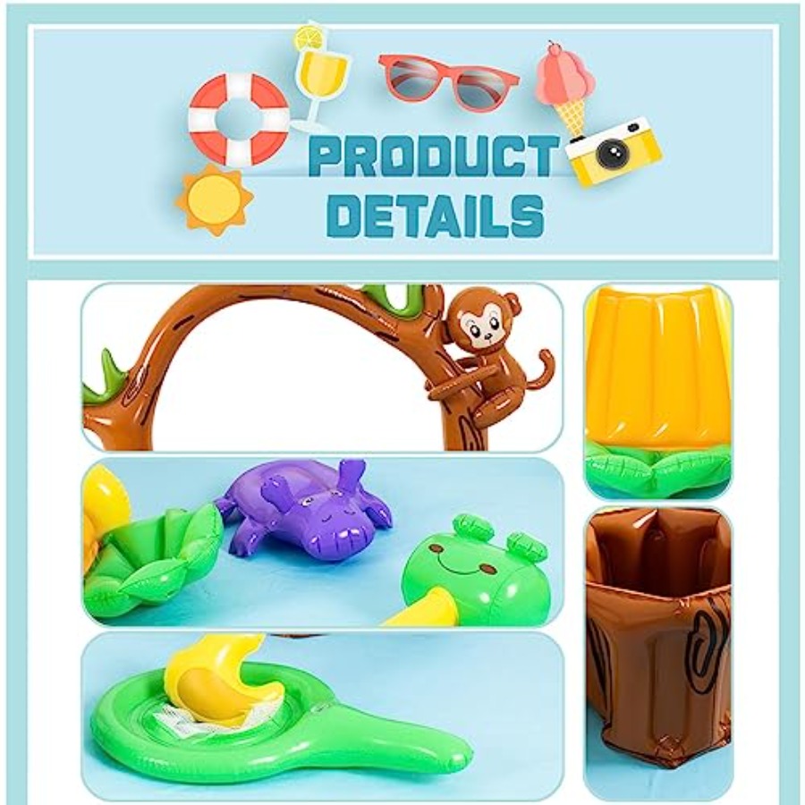 屋外用インフレータブルジャングルアニマルプレイセンター（裏庭 - Kids Outdoor Garden のレビューと価格