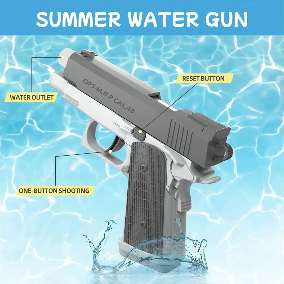 おもちゃの水鉄砲 ピストル型水鉄砲 夏のプールやビーチでの水 - Kids Outdoor Playground のレビューと価格
