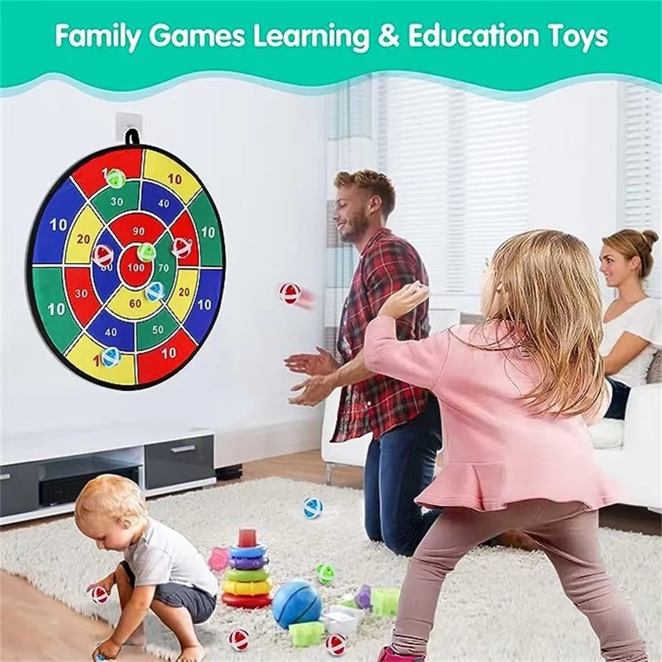 粘着ボール付き大型ダーツボード 家族向けインタラクティブゲー - Kids Outdoor Garden Toys のレビューと価格