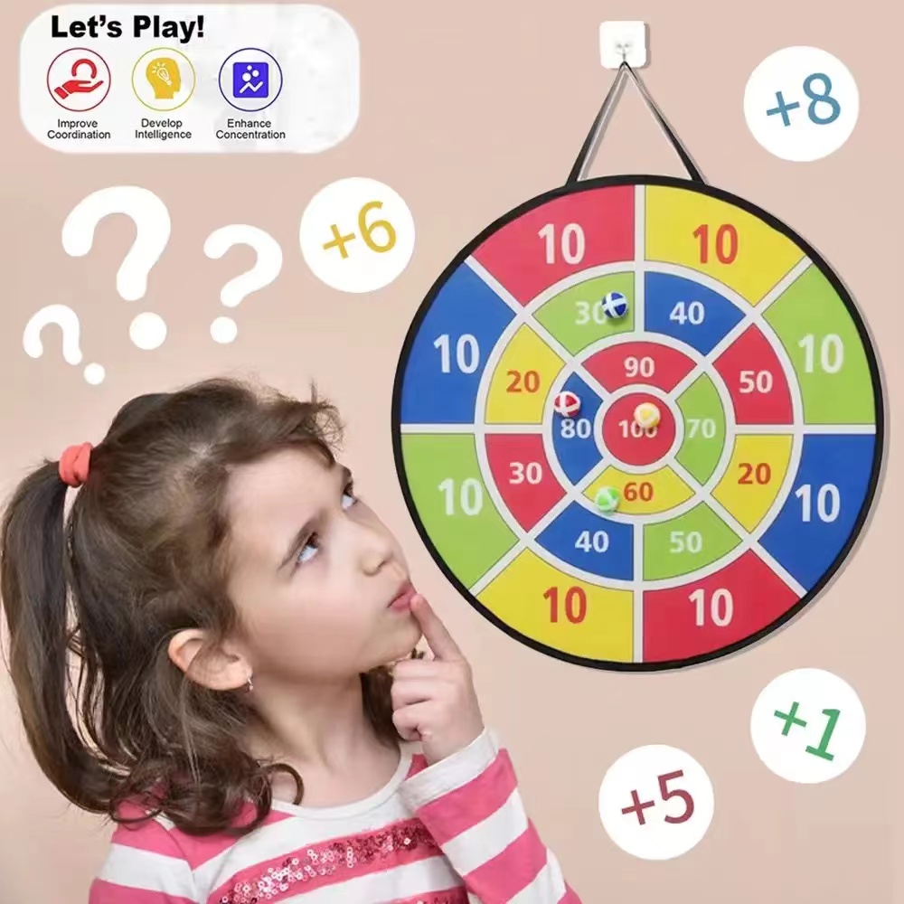 粘着ボール付き大型ダーツボード 家族向けインタラクティブゲー - Kids Outdoor Garden Toys のレビューと価格