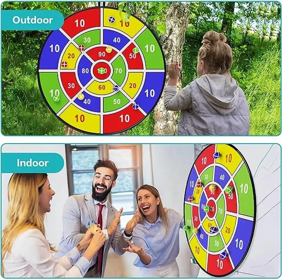 粘着ボール付き大型ダーツボード 家族向けインタラクティブゲー - Kids Outdoor Garden Toys のレビューと価格