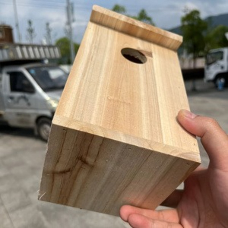 屋外木製鳥小屋、天然木の鳥の巣箱、庭の装飾、子供たちが鳥を観 - Kids Outdoor Garden Toys のレビューと価格