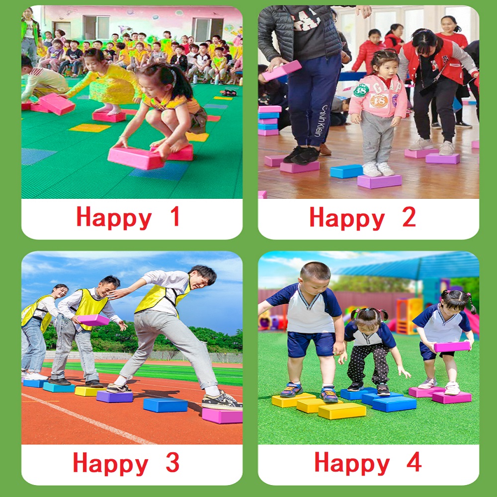 子供の安全バフォームブロック、楕円形の石、ジムゲーム、スポー - Stepping Stone Foam のレビューと価格