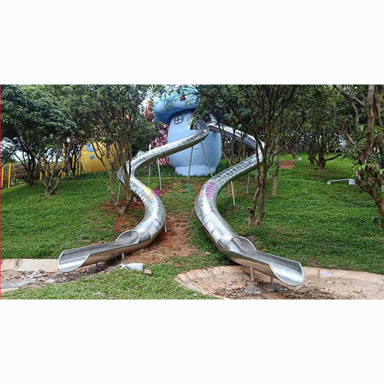 大型屋外ステンレス製ウォータースライダー、庭園・学校の遊具、 - Kids Outdoor Garden Toys のレビューと価格