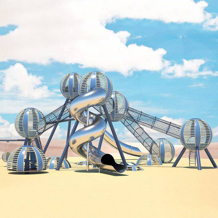 大型屋外ステンレス製ウォータースライダー、庭園・学校の遊具、 - Kids Outdoor Garden Toys のレビューと価格