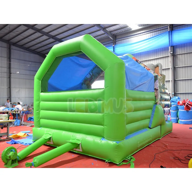 サファリジープテーマのインフレータブルバウンスハウスコンボス - Kids Outdoor Zoo のレビューと価格