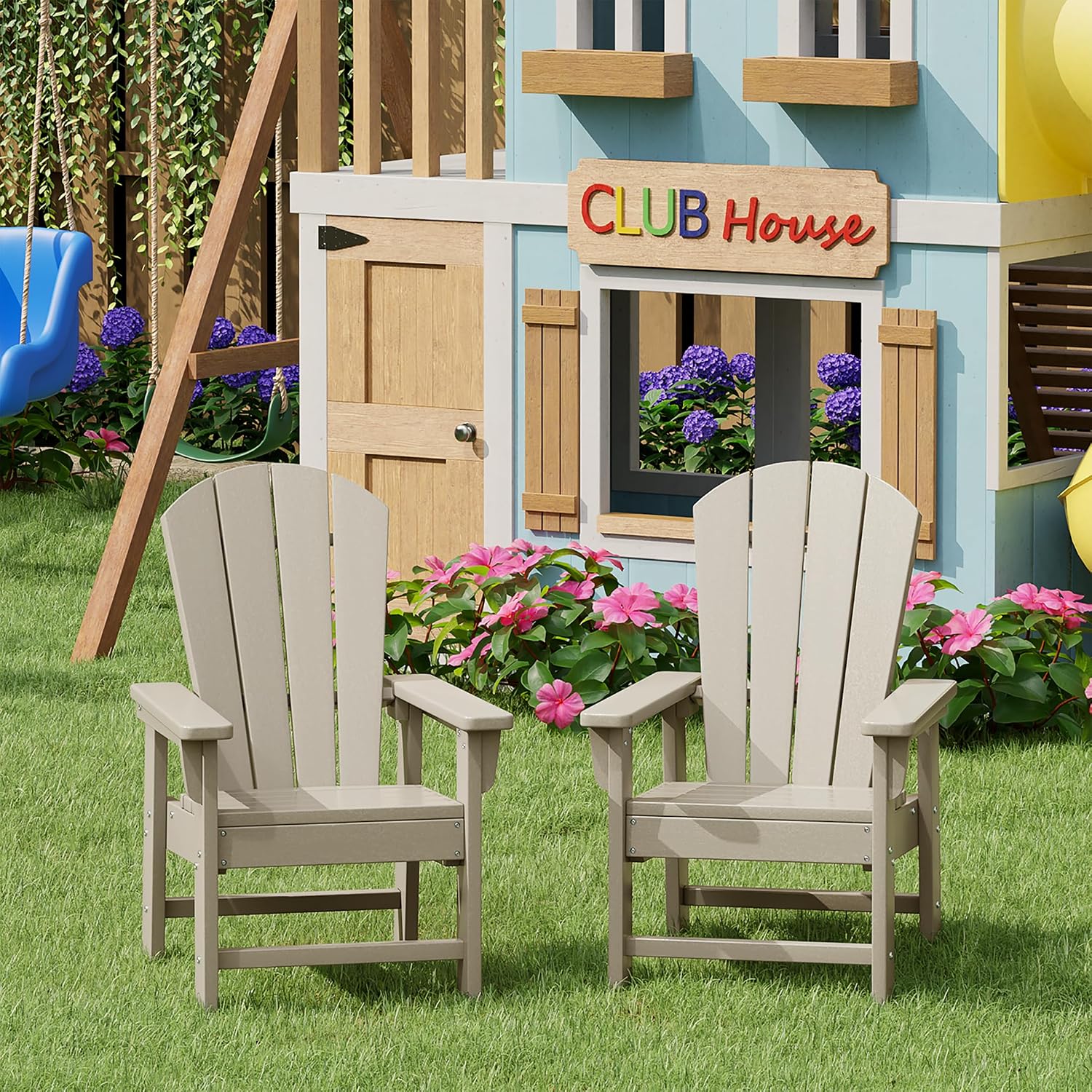 子供用アウトドアチェア2脚セット、庭やビーチ、砂浜用幼児用芝 - Kids Outdoor Lounger Chair のレビューと価格