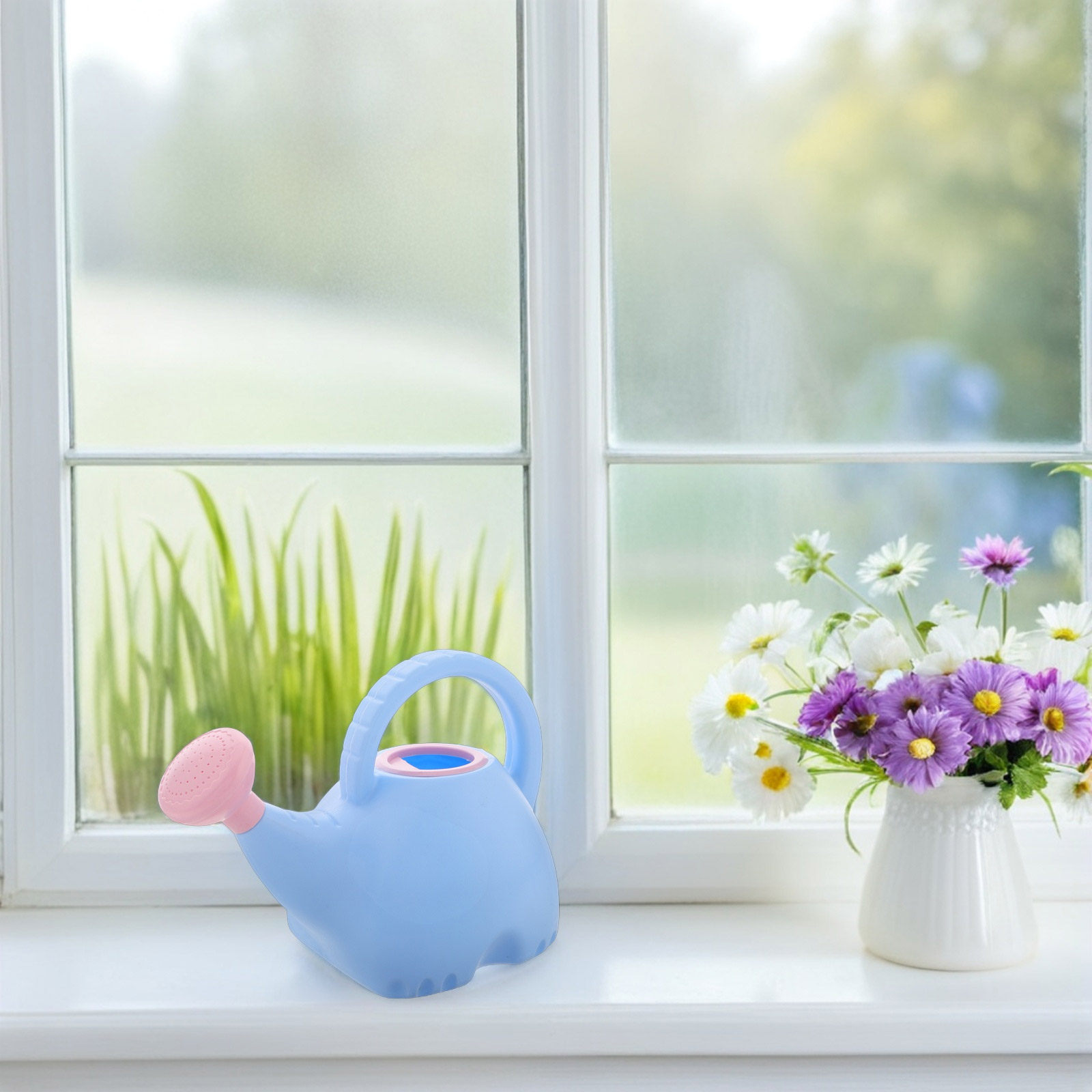 1.5Lの象の形をした子供用じょうろ。軽量で可愛らしいデザイ - Kids Outdoor Garden のレビューと価格