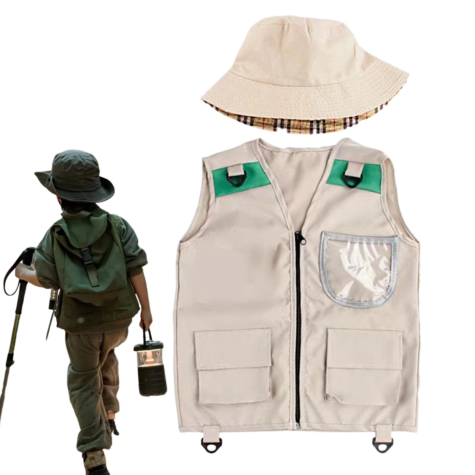 子供用釣りベスト、洗濯可能な幼児用ベスト、帽子付き、スポーツ - Kids Outdoor Zoo のレビューと価格