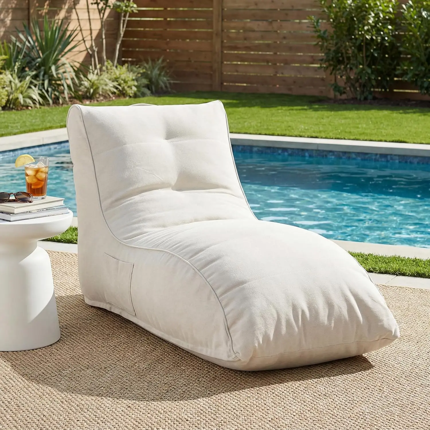 エセルアウトドアビーンバッグチェア、大人と子供向けのファブリ - Kids Outdoor Lounger Chair のレビューと価格