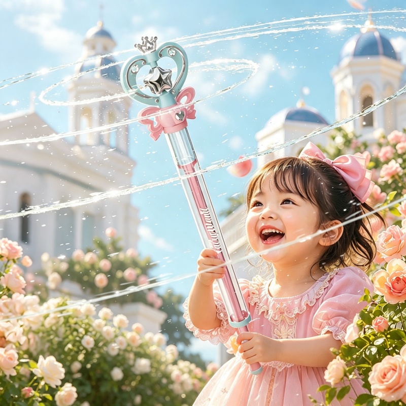 子供用魔法の妖精の杖水鉄砲おもちゃ、デュアルモードハンドヘル - Kids Outdoor Nature Toys のレビューと価格