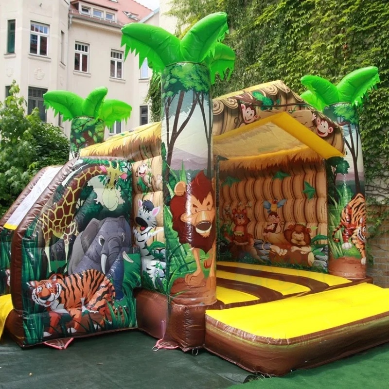 大人気アニマル動物園テーマのインフレータブルバウンシーキャッ - Kids Outdoor Zoo のレビューと価格