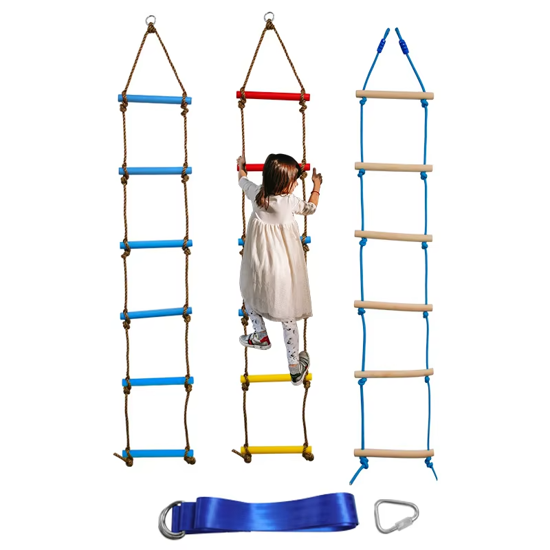 6.6フィートの子供用クライミングラダー、屋内プレイセット、 - Kids Outdoor Treehouse のレビューと価格